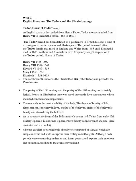 tudor literature pdf